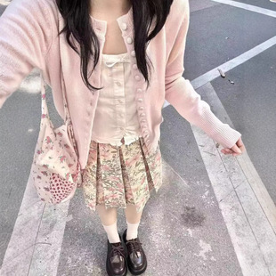 XIAO 上新」XUAN JIE 圆领针织单排扣长袖 女 「3.16 针织开衫 春季