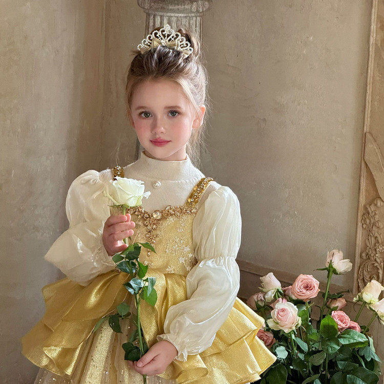 女童生日礼服裙洛丽塔吊带裙打底