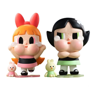 摆件可爱玩具 新款 泡泡玛特CRYBABY 哭娃飞天小女警系列盲盒确认款