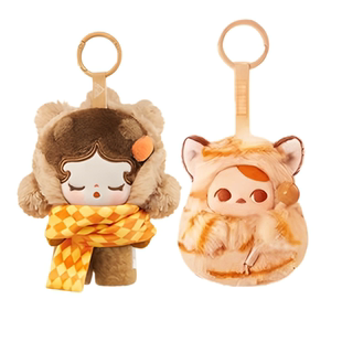 POPMART泡泡玛特 毕奇敲敲暖呼呼毛茸茸系列毛绒挂件盲盒新年礼物