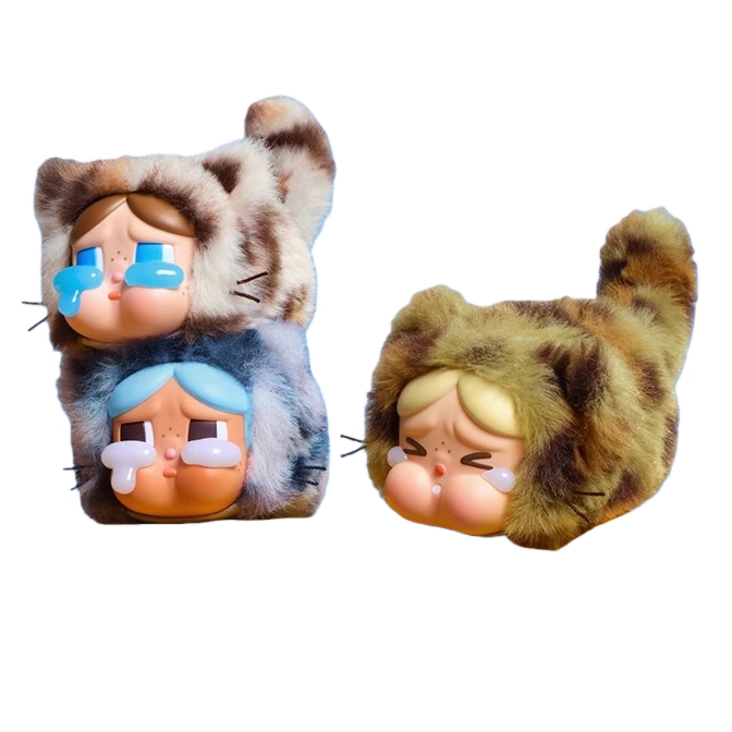 CRYBABY豹豹猫猫系搪胶毛绒盲盒
