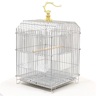 不锈钢八哥专用笼特大号画眉鹩哥笼子家用豪华洗澡笼新款鹦鹉鸟笼