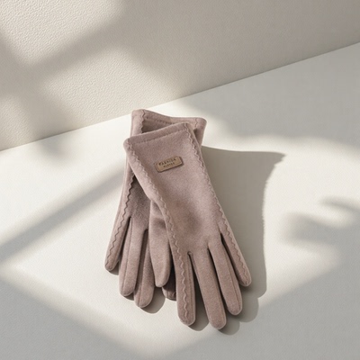 手套女士冬季骑车防风护腕