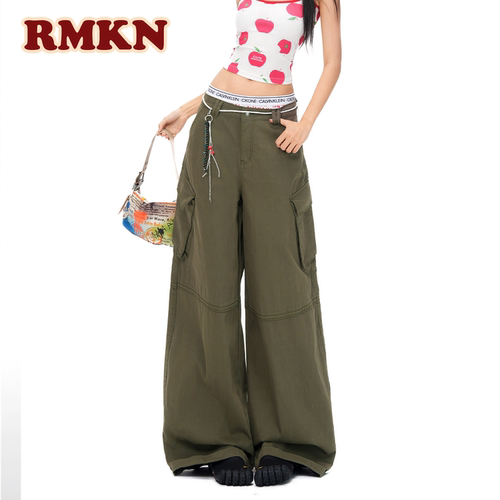 RMKN美式高街大口袋工装裤女秋2026秋季vibe风宽松休闲阔腿牛仔裤
