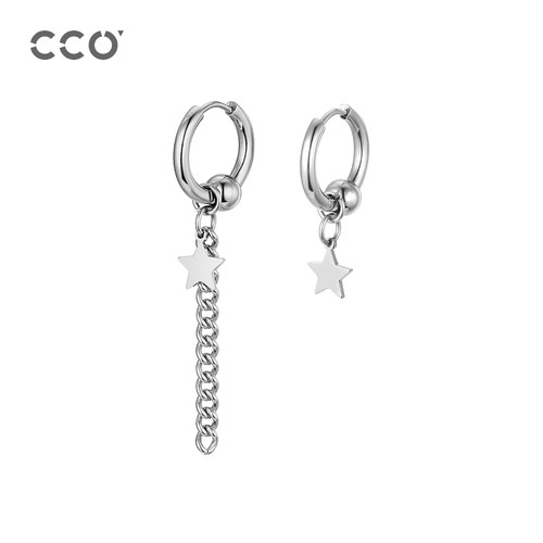 cco星星链条耳环耳圈送女友男友
