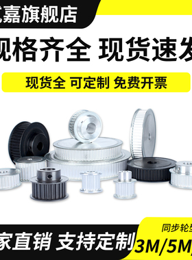 同步带轮3m8m同步轮5m铝合金af碳钢bf非标定做套装组合传动皮带轮