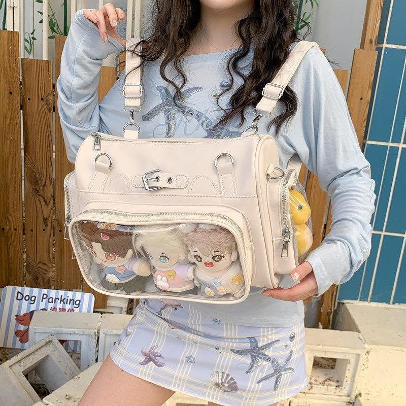 10cm棉花娃娃包斜挎双肩包日系中食量痛包休闲单肩水桶包学生礼物