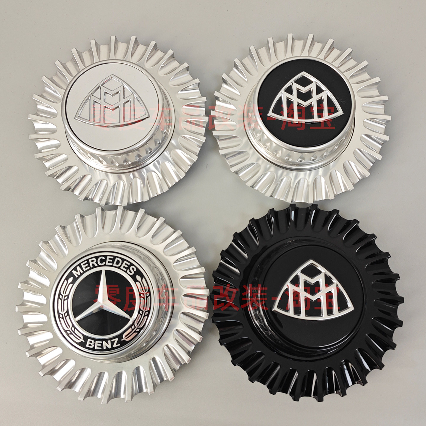 适用奔驰AMG迈巴赫GLS600轮毂盖S680 S450 S65 C63sE63改装车轮标