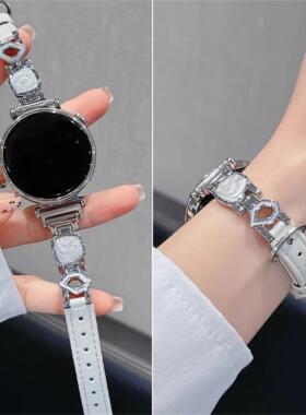 适用华为GT6手表带新款GT5金属滴胶表带新款watch5pro高档皮质watch4男女gt3/4小香风gt2腕带华为WatchBuds