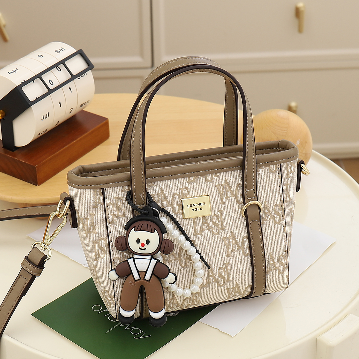 印花水桶包2025新款秋季手提小包