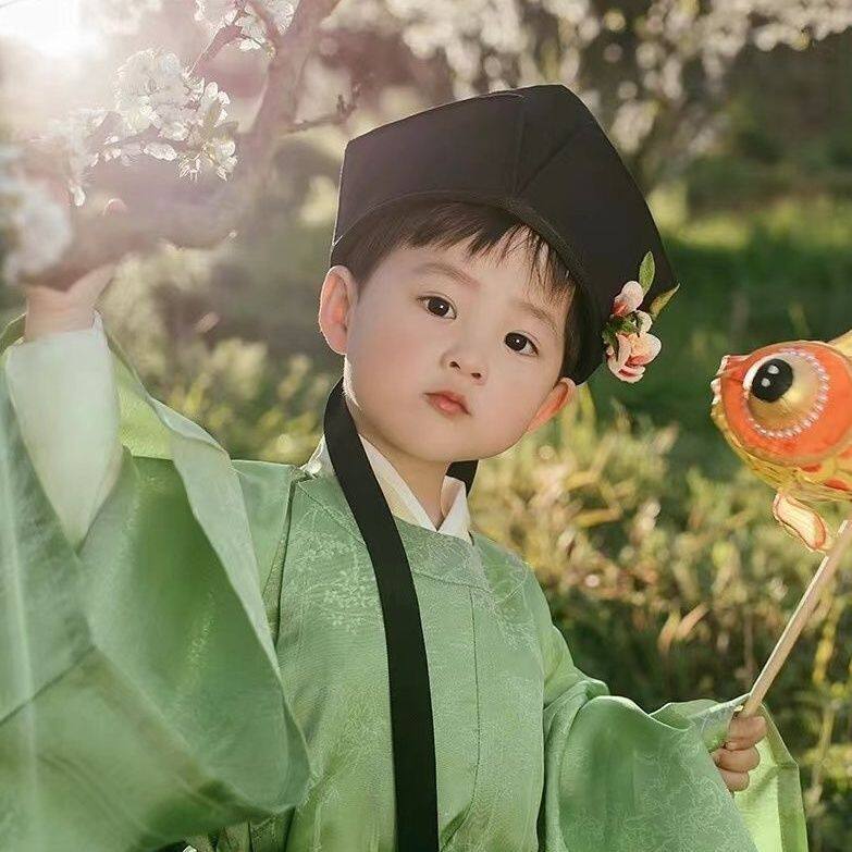 宋制圆领男童汉服宝宝古装2026年小少爷才子儿童古风春秋夏季男孩