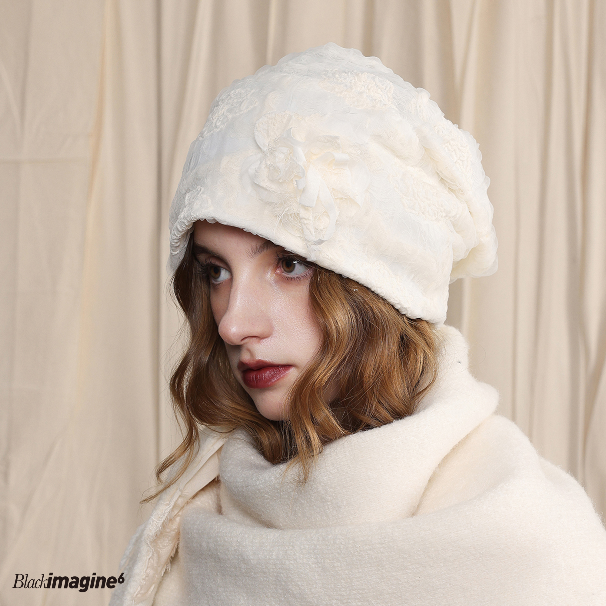 black imagine6|暗黑风原创破碎感做旧面料堆堆帽冷帽个性秋冬