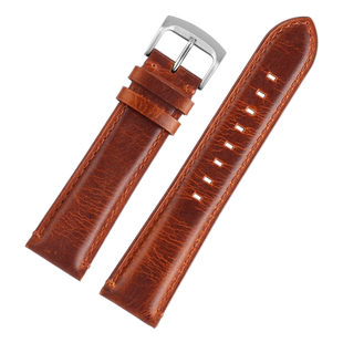 适配西铁城光动能手表带BN0191 BN0193系列男士真皮手表配件22mm