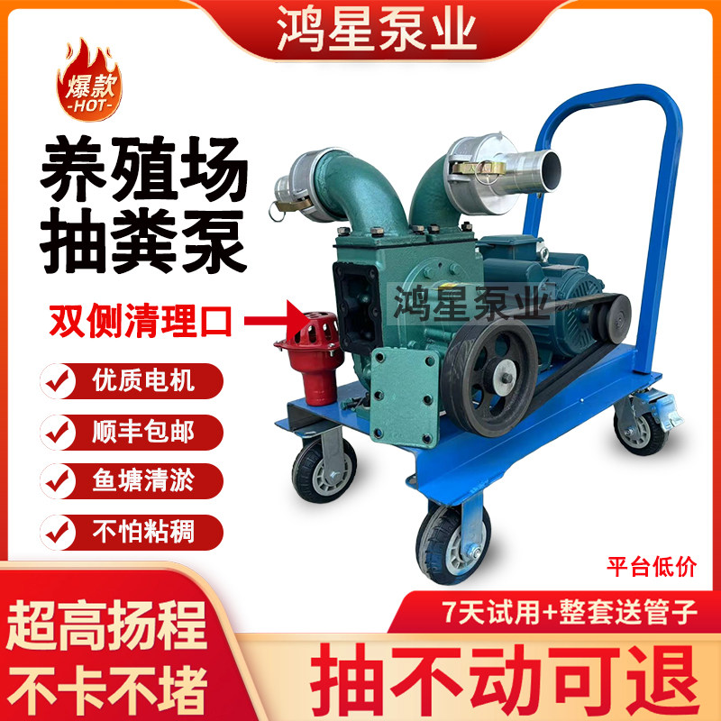新款抽粪泵养殖场专用高扬程吸粪泵强力泥浆泵家用化粪池抽污水泵