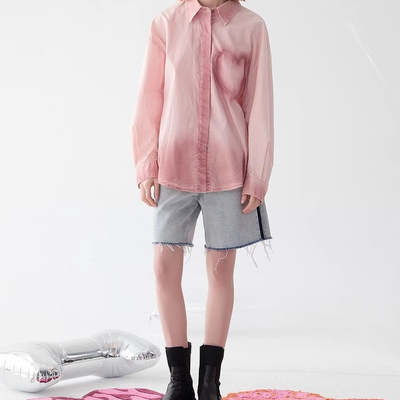 大廓形2025春新品复古风手工喷色