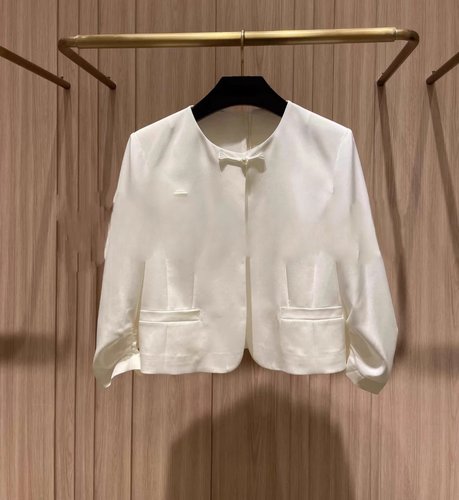 堆堆袖通勤七分袖西装