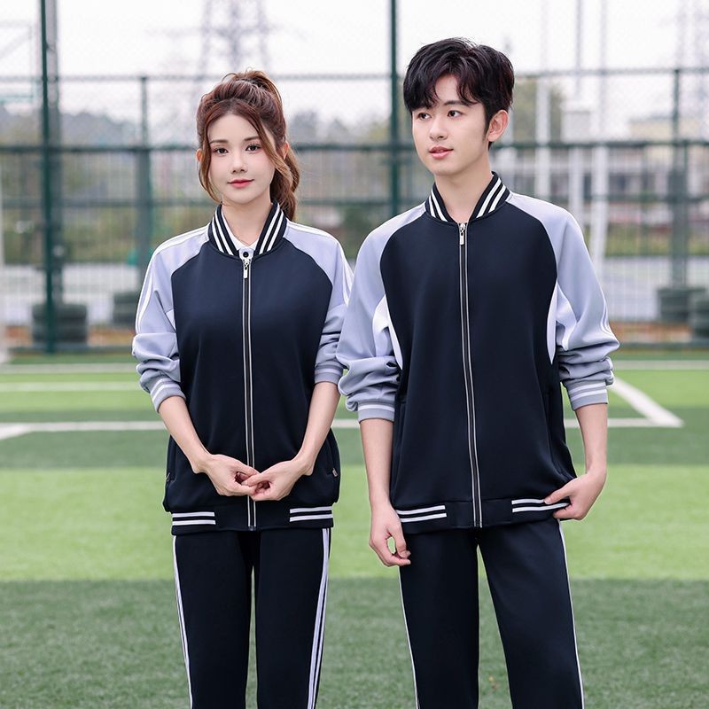中学生校服套装三件套高中生运动会班服初中生春秋季团体服春秋装图片