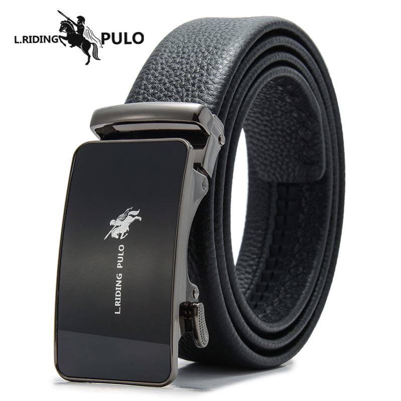 保罗男士皮带真皮自动扣裤带正品高档商务牛皮年轻人腰带男款