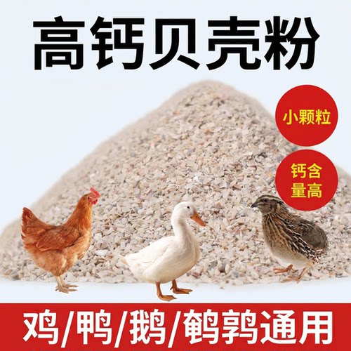 贝壳粉饲料鸡用喂芦丁鸡鹌鹑高钙软蛋鹦鹉兽用骨粉鸽子保健砂钙粉