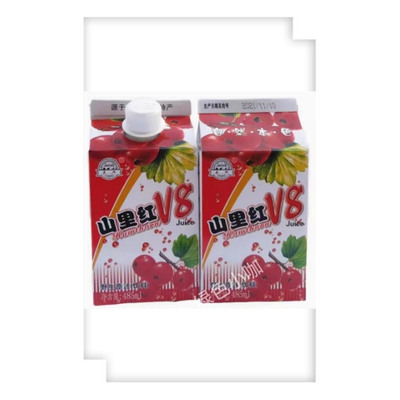 本溪果味特产王城饮料485ml*12盒山里红V8山楂汁