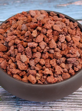 【大叔甄选】红色火山石养花垫底/麦饭石兰花铺面拌土使用