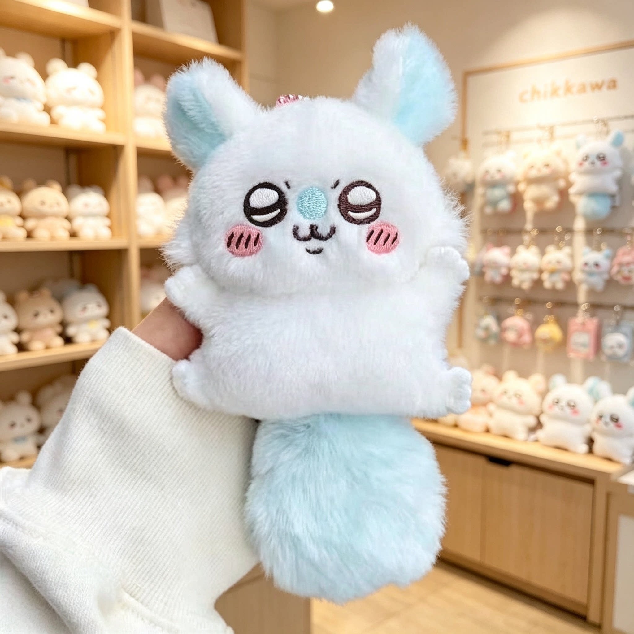 日本正品chiikawa桃心大尾巴飞鼠