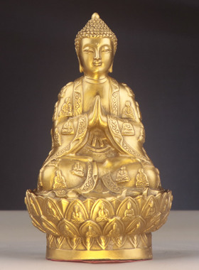 杨铜记 纯铜佛像 万佛朝宗 千面如来 家居铺佛像摆件
