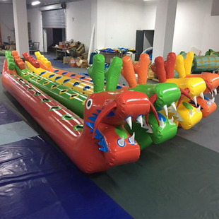 趣味运动会道具充气旱地龙舟毛毛虫拓展团建器材竞速趣味赛龙舟