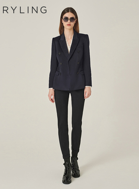 MARYLING玛俪琳秋季新品黑色经典百搭修身裤A1EGW51150