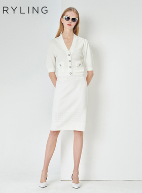 MARYLING玛俪琳初夏新品米白色针织半身裙A1DCW05560