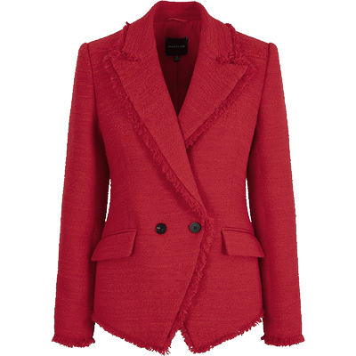 MARYLING翻驳领粗花呢外套