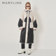 外套A1DHW9S020 翻领口袋皮毛一体长款 MARYLING玛俪琳冬季 新品