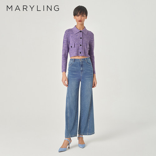 MARYLING小翻领针织开衫