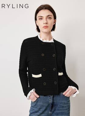 MARYLING玛俪琳2026春夏新品法式小香花边领针梭外套A1GAW08090