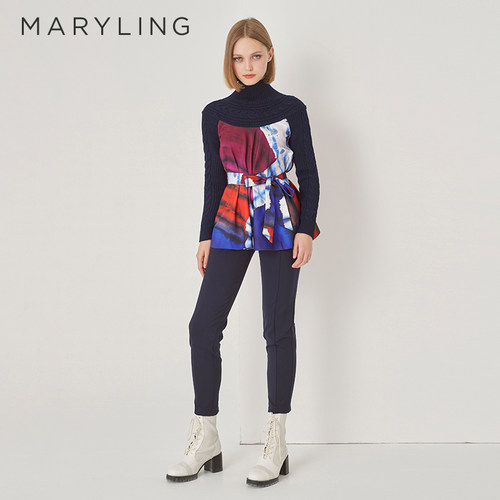 MARYLING艺术印花上衣