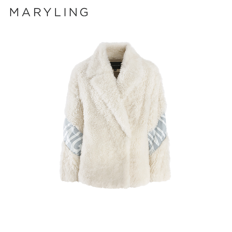 2021冬季翻领羊毛皮草外套a1