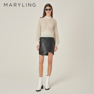 针织套头衫 新品 MARYLING玛俪琳秋季 A1EGW03200 冰花印象