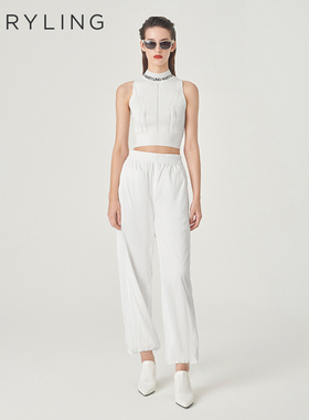 MARYLING玛俪琳春季新品白色高领针织背心A1EBW07650