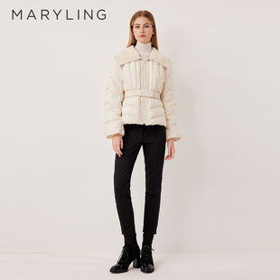 MARYLING玛俪琳2025冬季新品温暖舒适收腰短款羽绒外套A1FHW96170