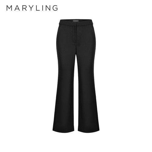 MARYLING黑色直筒西装裤