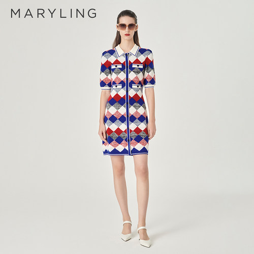 MARYLING羊毛针织连衣裙