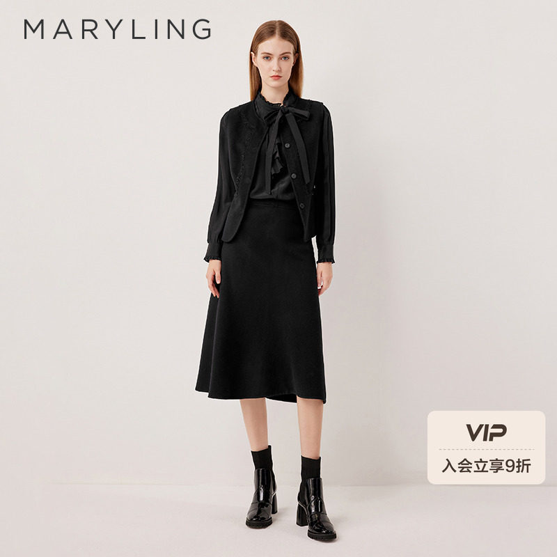 MARYLING百搭显瘦圆领马甲