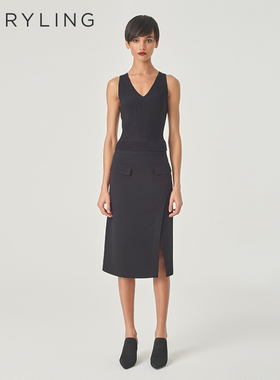 MARYLING玛俪琳初春新品v领打底针织背心A1EAW07540