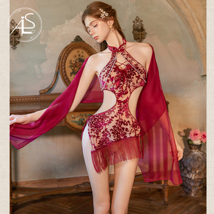 瑷绫说性感睡衣高级轻熟御姐旗袍制服诱惑蕾丝独特绝美禁欲系睡裙