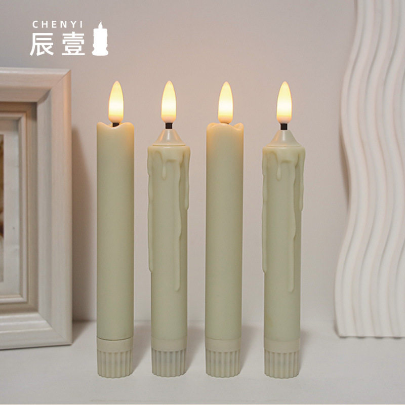 LED电子蜡烛婚礼装饰长杆杆蜡电子杆蜡圣诞节生日仿真蜡烛灯
