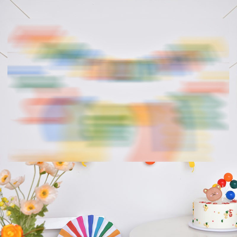网红ins风生日拉旗 宝宝儿童周岁百天派对装饰布置毛毡拉花彩旗