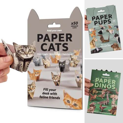 新款DIY Paper Cats DIY纸猫折叠动物折纸50pcs