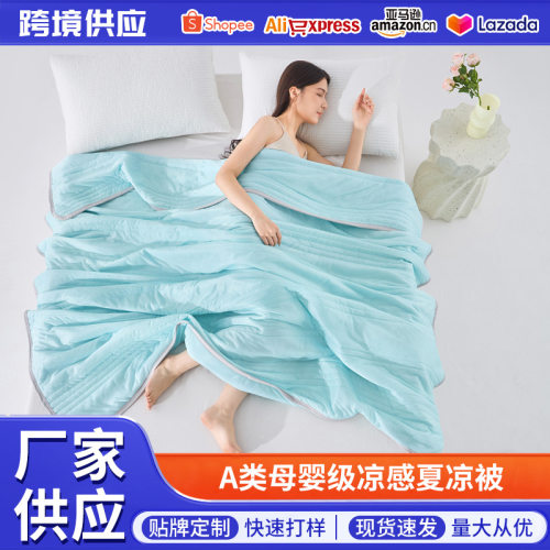 temu希音夏凉被轻奢冰丝夏被凉感丝空调被夏季礼品被子