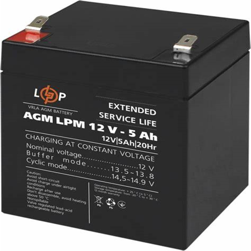 EXTENDED SERVICE LIFE AGM LPM 12V-5AH/20HR 电池