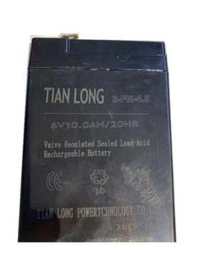 TIAN LONG电池3-FM-4.5 6V10AH/20HR小孩玩具车电子秤应急灯电瓶